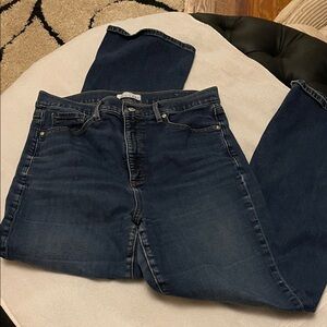 LOFT Indigo Denim jeans high waist flare